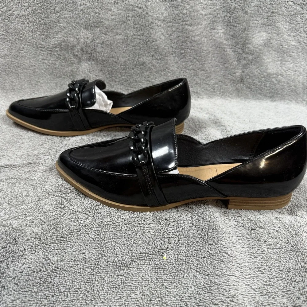 LC‎ Lauren Conrad Women's Memory Foam DEMII Loafers Black M 6.5 9 9.5 New